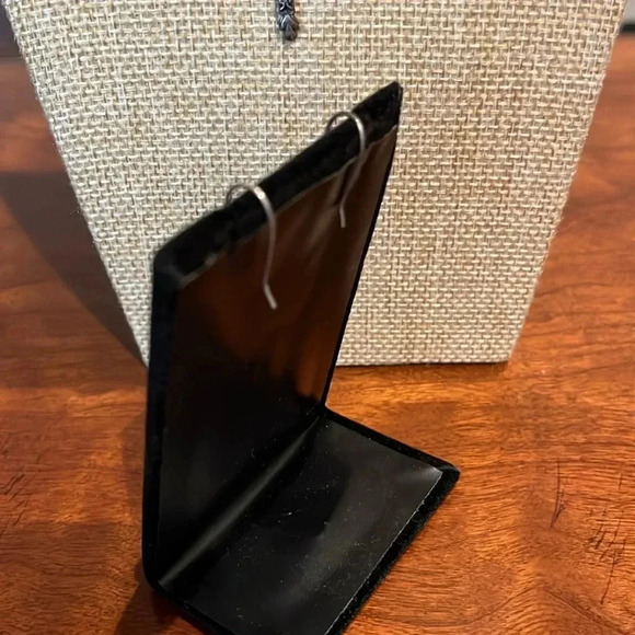 Silvertone Beaded Cross Necklace and Earrings Bundle - Picture 6 of 7